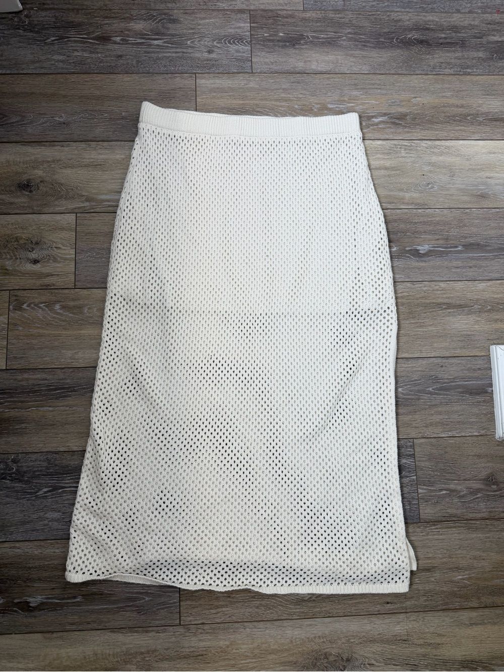 Universal Thread White Knit Maxi Skirt Sz L